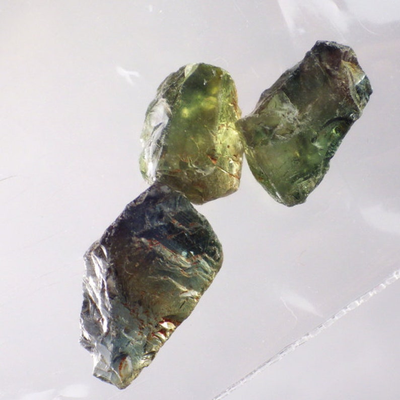 Natural Untreated Parti Sapphire-Kenya 11.32 Ct TW Natural Rough 3 pcs-Facet Grade