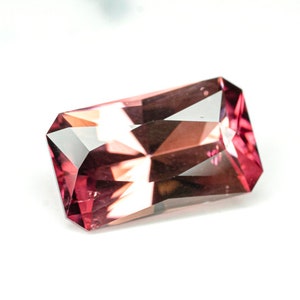 Tropical Sunset Tourmaline, Malkhan 3.51 Ct Clarity VS1, Very Rare Gemstone, Octagon Cut 11.9 x 7.0 mm, For Jewelry, Video Outside!