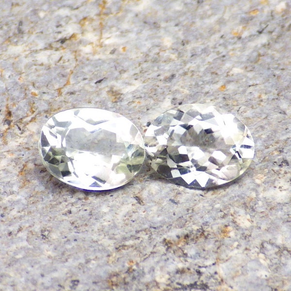 Montebrasite-Brazil 2.50 Ct TW Matching Pair-Flawless+VVS1-Top World Rarity Gemstones!