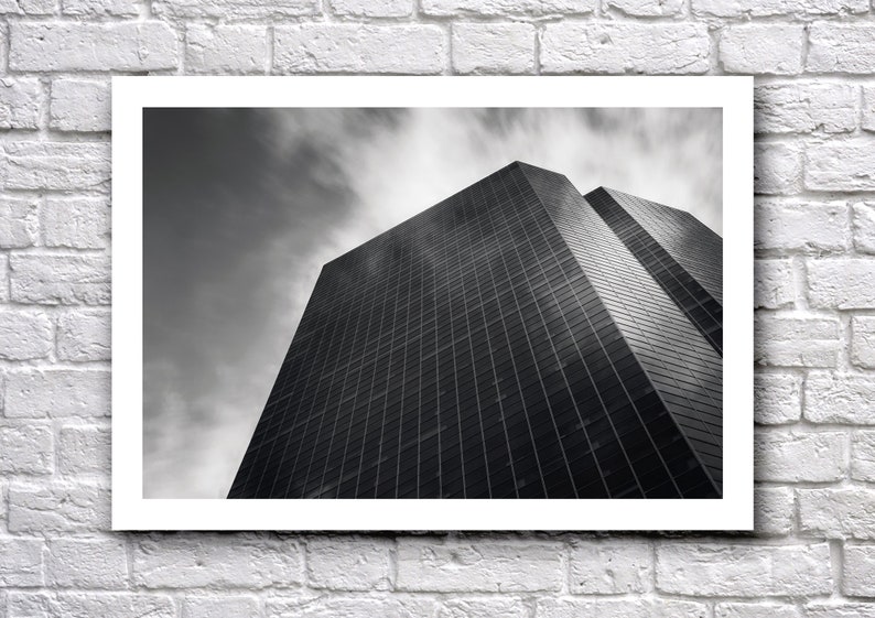 New York City Manhattan Modern Architecture Black and White image 0