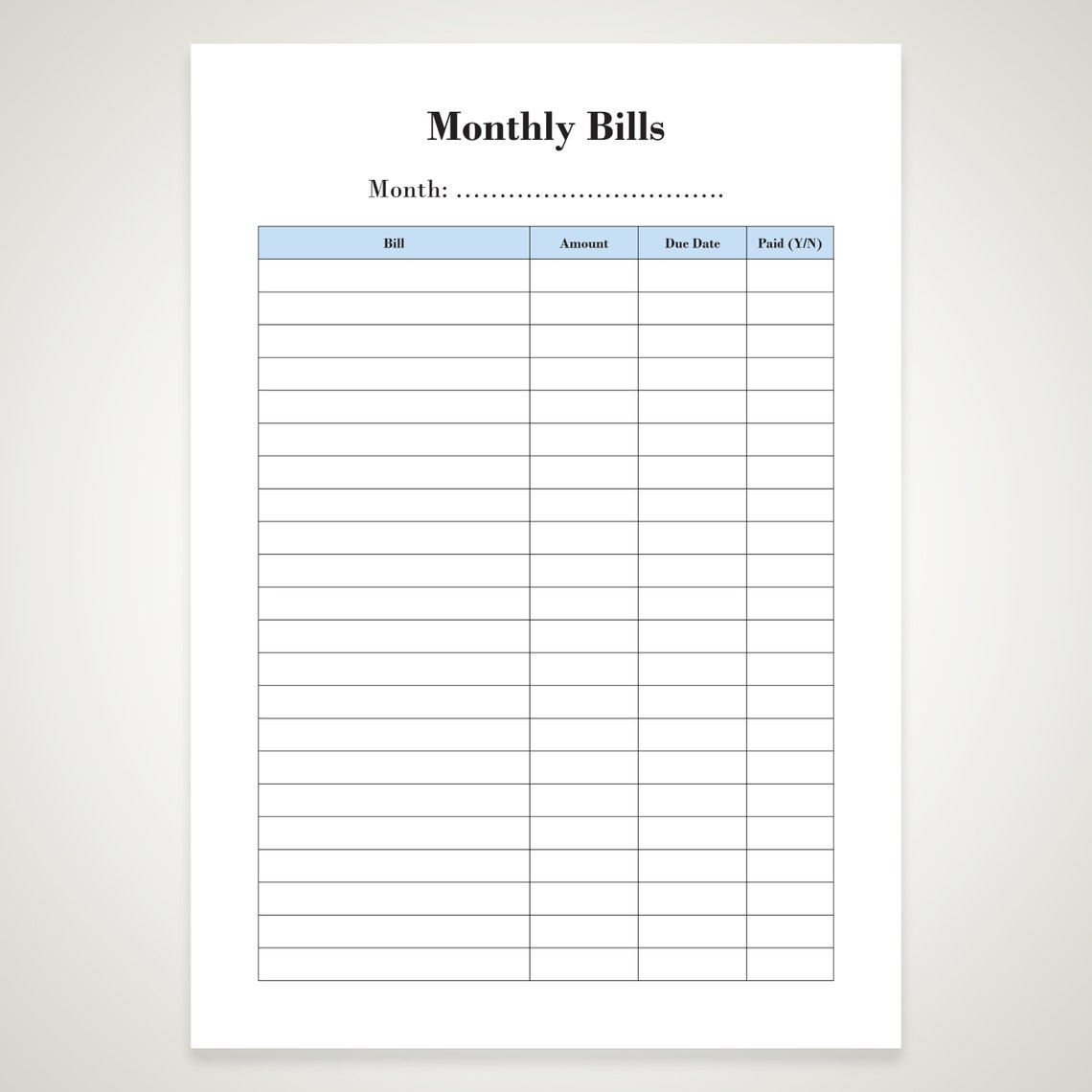 my monthly bill planner printable my monthly bill planner printable