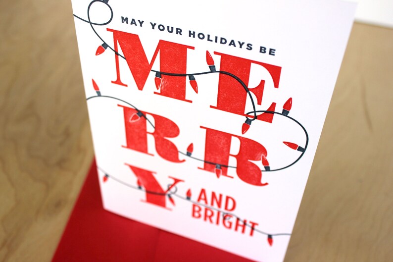 Box of 8 Holiday Lights Holiday Card A7 image 2