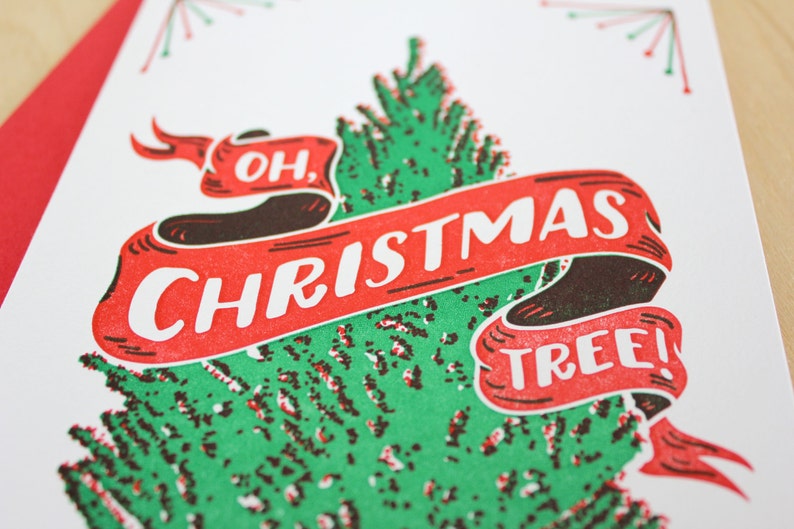 Box of 8 Oh, Tree Holiday Card A7 image 2