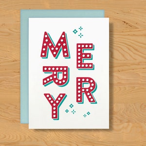 Holiday Card Marquee Merry A7 Bild 1