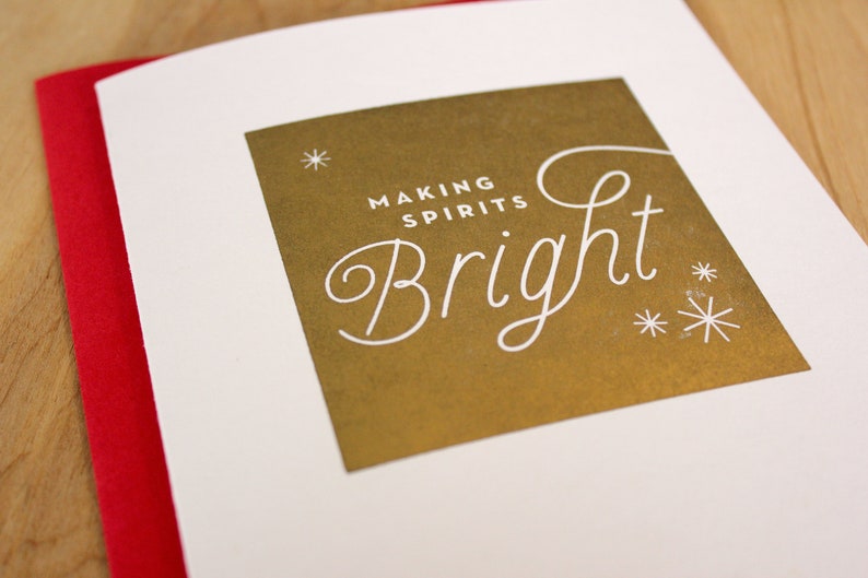 Single Four Points: Making Spirits Bright Holiday Card A7 image 2