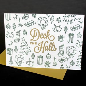 Box of 8 Icons of the Season Deck the Halls Holiday Card A7 image 2