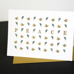 Box of 8 Peace, Doves & Branches Holiday Card A7 image 4