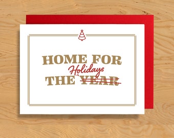 Single "Home for the Holidays" Holiday Card A7