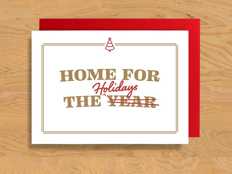 Single Home for the Holidays Holiday Card A7 image 1