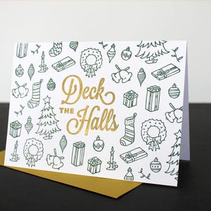 Holiday Card Icons of the Season Deck the Halls A7 image 2