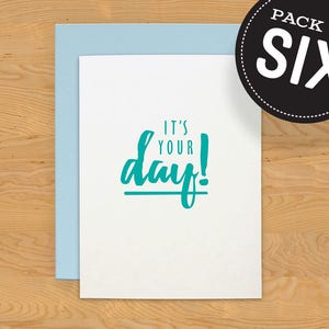 Box of 6 Your Day Birthday Card A2 immagine 1