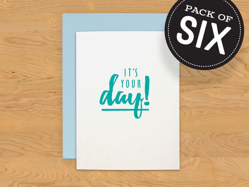 Box of 6 Your Day Birthday Card A2 image 1