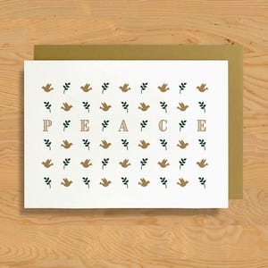 Holiday Card Peace, Doves & Branches A7 image 1