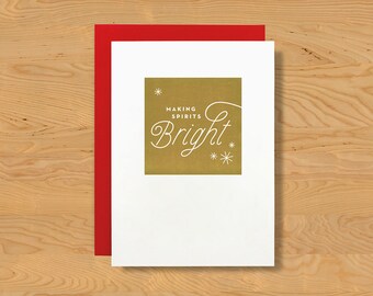 Single "Four Points: Making Spirits Bright" Holiday Card A7