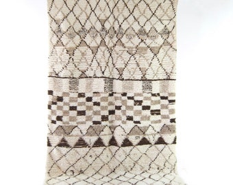 7'3" x 4'1" Vintage Moroccan Azilal Rug, Moroccan Rug, Nursery Rug Geometric Rug, Bohemian Rug, Bohemian Boho Decor - Diamond