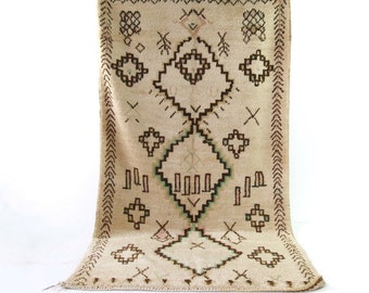 7'11" x4'6" Vintage Moroccan Azilal Rug, Moroccan Rug, Nursery Rug Geometric Rug, Bohemian Rug, Bohemian Boho Decor - Diamond