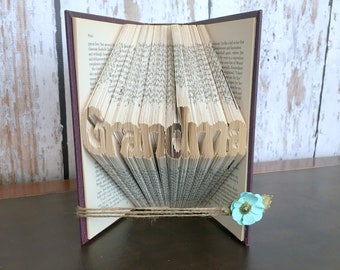 Mothers Day Gift for Grandma, Grandma gift, Sentimental Gifts For Grandma, Book Folding Art, Paper Folding Books