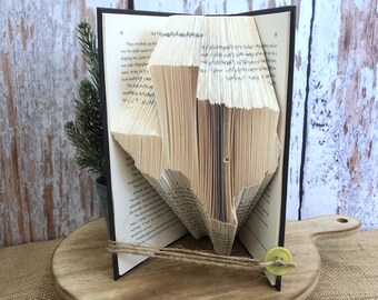 Texas Decor, Texas Gifts, Folded Book Art, Texas Pride, Long Horn State, State of Texas, Man Cave Decor, Texas Love, Christmas Gift for Him,