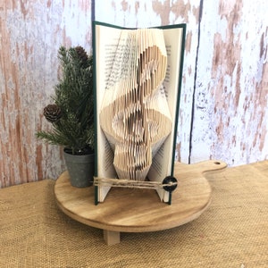 Piano Gift Treble Clef Music Teacher Gift Music Lover Gift for Musician Music Art Music Gift For Mom Music Note Folded Book Art
