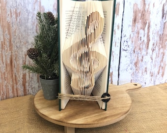 Treble Clef Folded Book Art - Music Teacher Gift