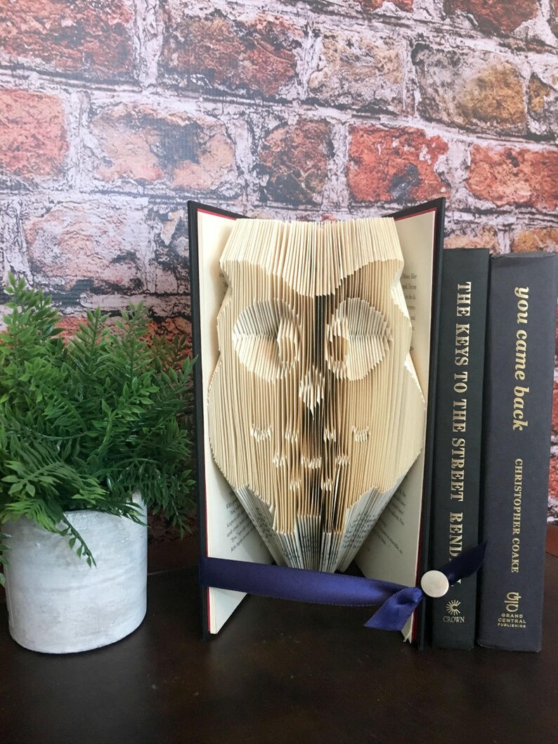 Owl Decor, Owl Lover Gift, Folded Book Art, Owl Nursery Decor, Book Art, Owl Gift, Christmas Gift for Her image 4