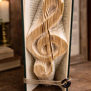 Folded Book Art Treble Clef – Music Graduation Gift & Musical Home Decor image 4