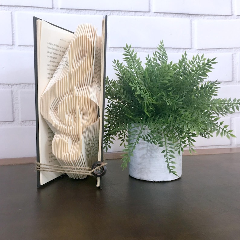 Music Teacher Gift Piano Teacher Gift Music Graduation Gift Music Appreciation Gift Folded Book Art Treble Clef Art Music Themed Gift Musical Present