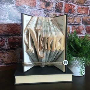 Nana Gift, Gift For Grandma, Mothers Day Gift, Book Folding, Personalized Birthday Gift , Gifts for Nana from Granddaughter, Book Fold Art