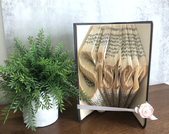 Big Sister Birthday Gift, Sister Gift From Sister, Folder Books Gift Idea, Book Art, Book Lover Gift