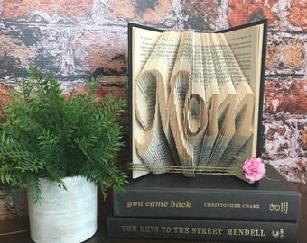 Personalized Gift for Mom from daughter Folded Book Art  Gift From Daughter Mother in Law Gift Mom Gift Mother's Day Gift