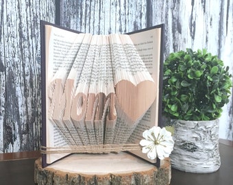 Mom Gift from Son, New Mom Mothers Day Gift, Folded Book Art, Gift For Step Mom, Gift For Mom From Kids