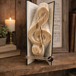 Folded Book Art Treble Clef – Music Graduation Gift & Musical Home Decor image 3