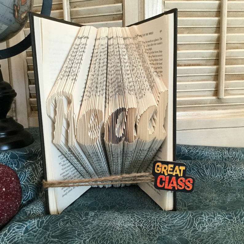 Book Folding Art bookfolding Love To Read I Love Reading Back To School Teacher Gifts Bookfolding Christmas Present For Teachers