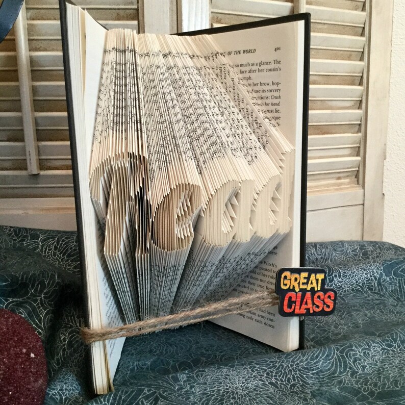 Book Folding Art bookfolding Love To Read I Love Reading Back To School Teacher Gifts Bookfolding Christmas Present For Teachers