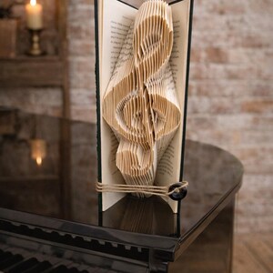 Folded Book Art Treble Clef – Music Graduation Gift & Musical Home Decor image 2
