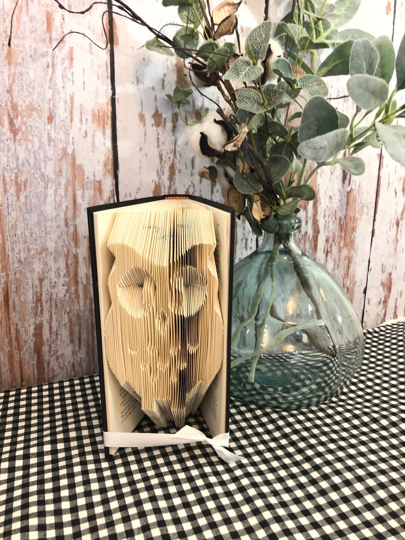 Owl Decor, Owl Lover Gift, Folded Book Art, Owl Nursery Decor, Book Art, Owl Gift, Christmas Gift for Her image 1