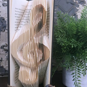 Music Room Decor Piano Room Decor Music Studio Decor Musical Bookshelf Decor Music Themed Decor Folded Book Art Treble Clef Art Book Sculpture