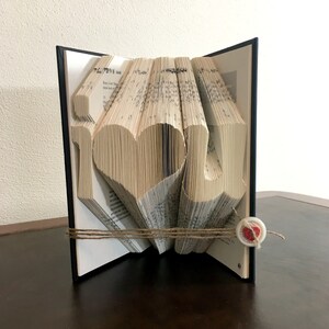 Paper Anniversary Gift, Valentines Gift, Romantic Gift For Her, Romantic Gift For Him, Folded Book Art image 5