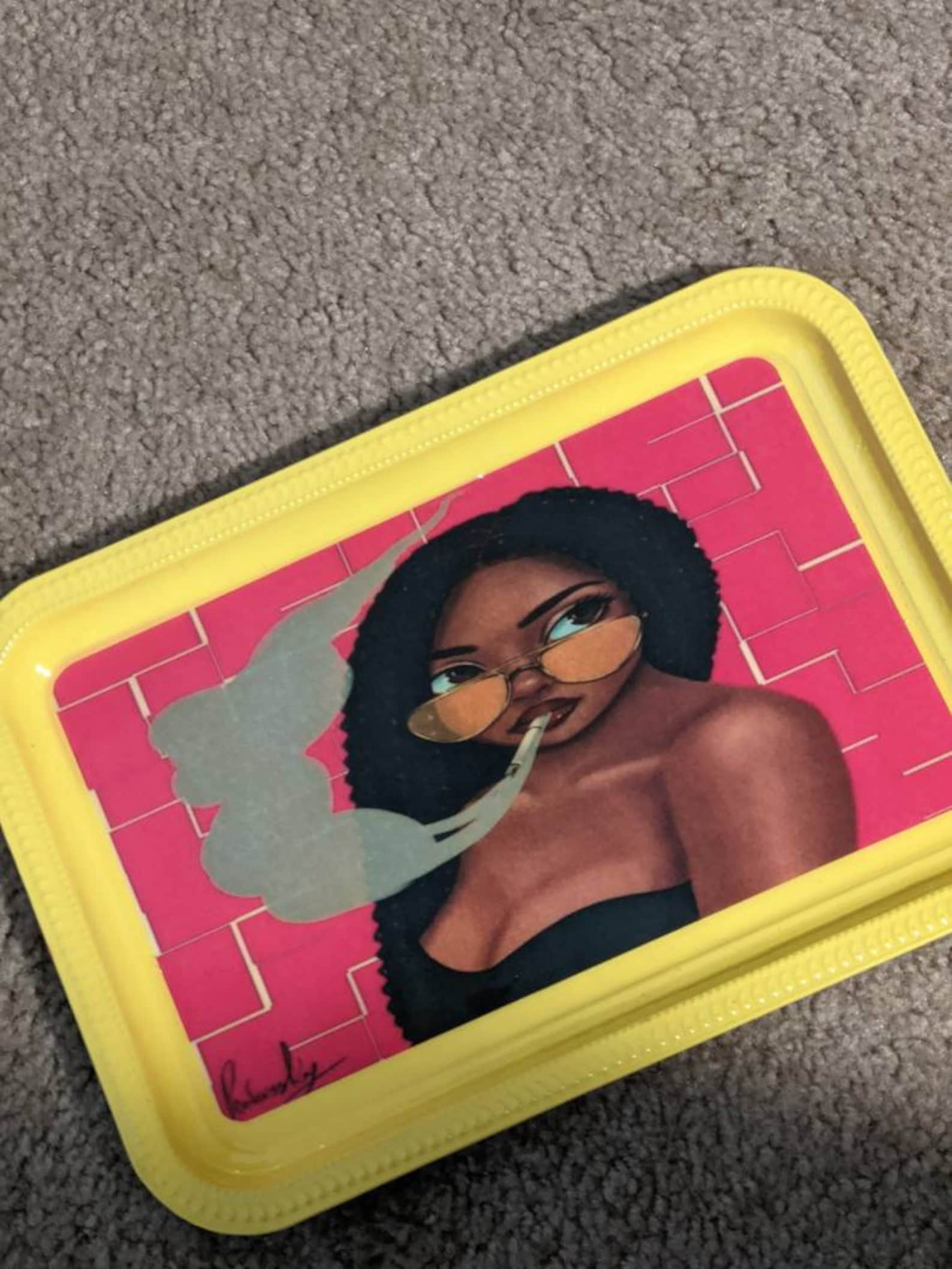 Pretty Black Girl Rolling Tray/Savage Girl Rolling Tray/Black Etsy