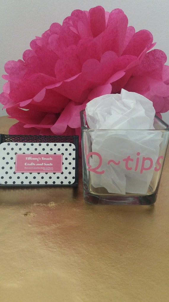 Qtip Jar Qtip Stand Qtip Holder Bathroom Accessories Qtip Etsy