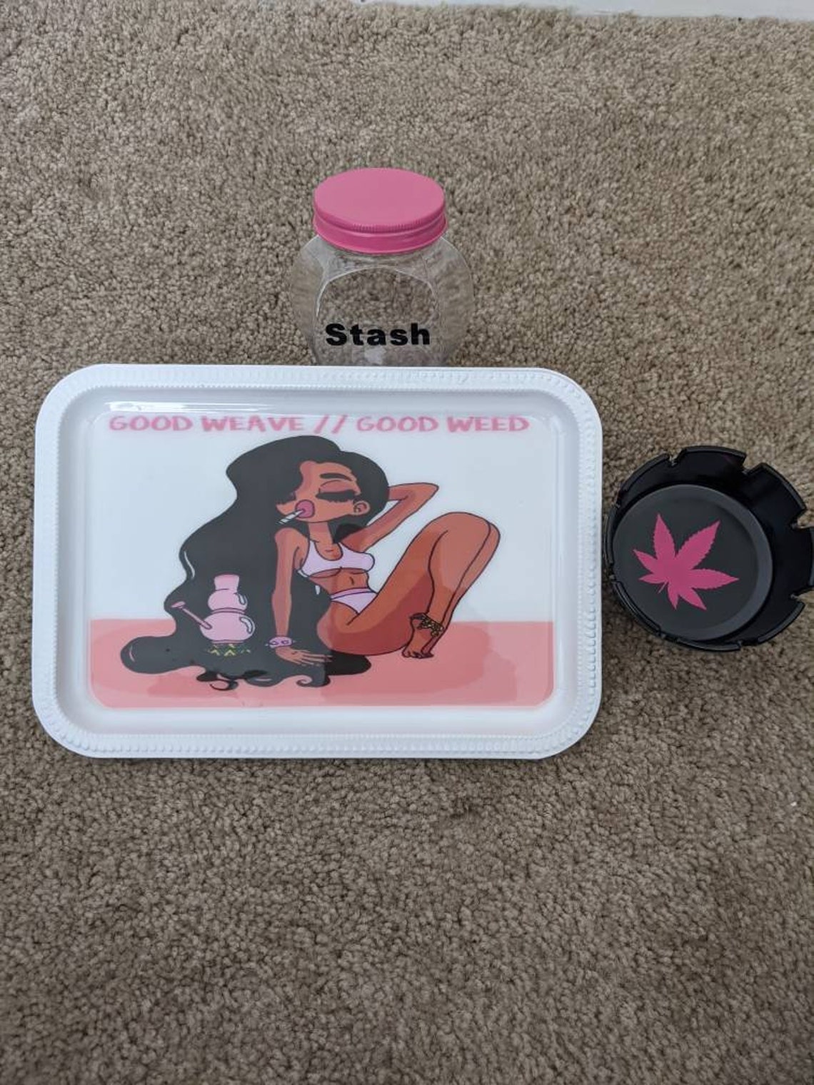 Pretty Girl Rolling Tray Set/Weed Tray/Good Weed Rolling Etsy