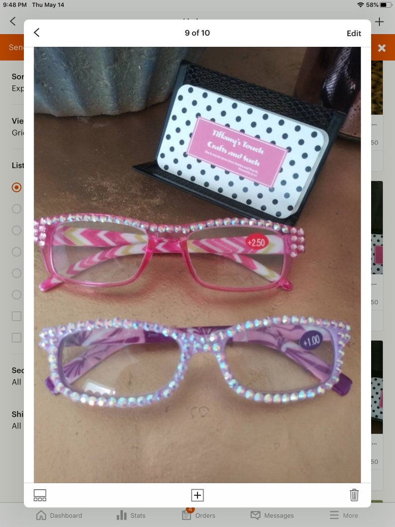 Bling Reading Glasses/glitzy Bling Reading Glasses/reading Etsy