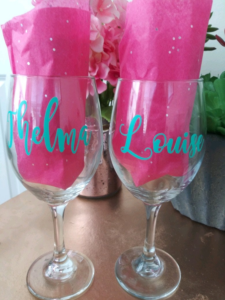 Thelma and Louise Wine Glass Set - Groovy Girl Gifts