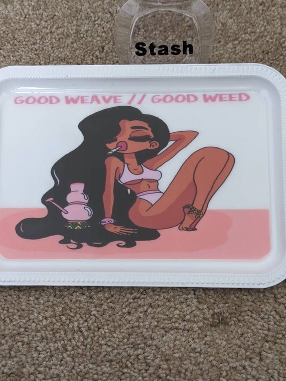 Pretty Girl Rolling Tray Set/black Girl Magic Rolling Tray Etsy
