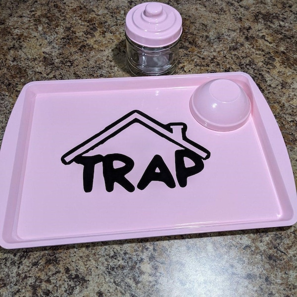 Trap House Rolling Tray Set| Rolling Tray Set| Weed Tray| Custom Rolling Tray Set| 3pc Rolling Tray Set