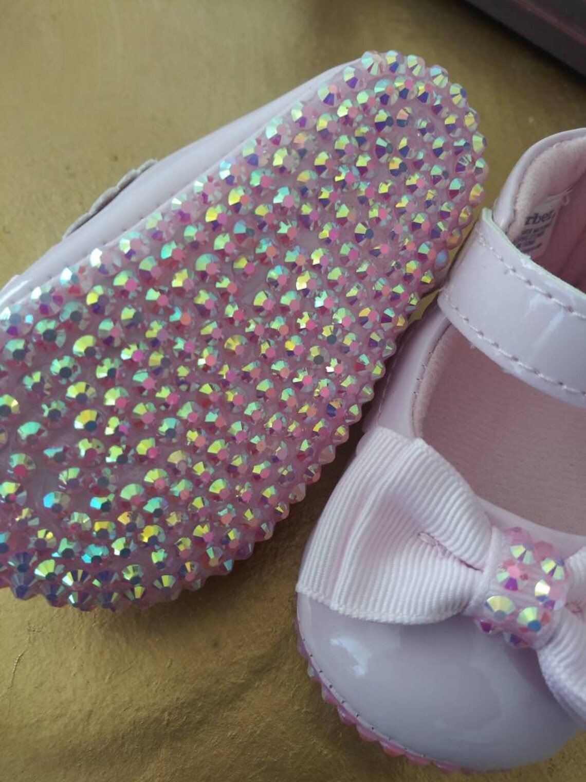 Pink Rhinestone Baby Shoes pink Bottoms / Baby Pink Bottoms/ Etsy