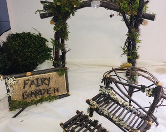 Fairy garden furniture, garden decor, fairy decor, fairy house