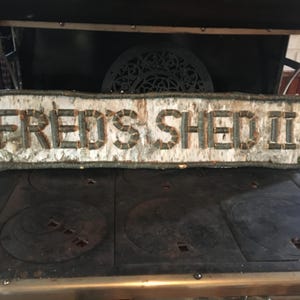 Custom birch bark sign customizable, great for indoor and outdoor spaces
