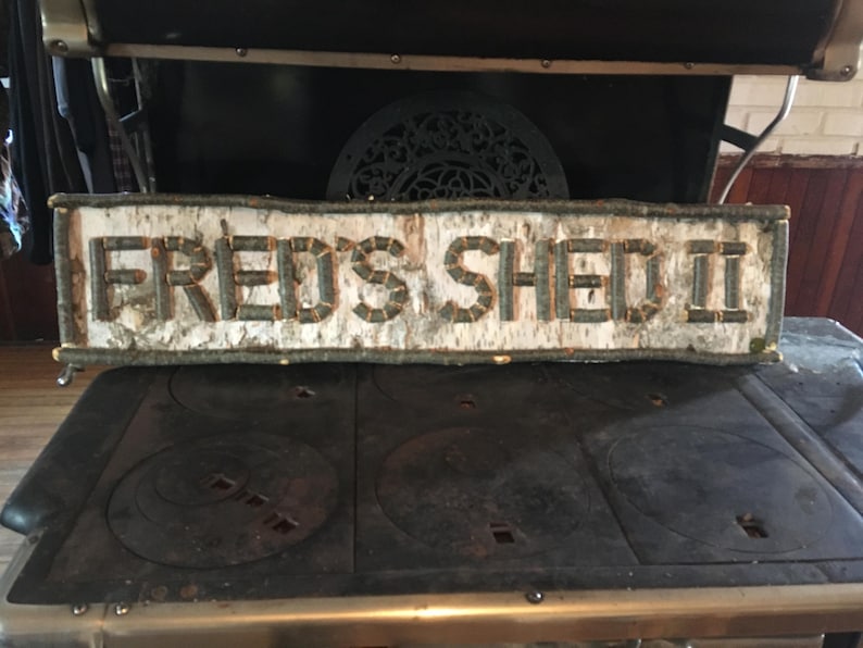 Custom birch bark sign customizable, great for indoor and outdoor spaces