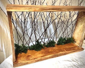 Wood wall shelf | rustic wall decor | cottage wall decor | custom wall decor | twig wall decor | natural decor | rustic cabin decor